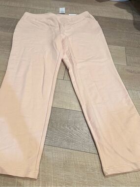 Chico's Pale Peach Boot-Cut Knit Pants